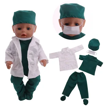 Haine Papusa Doctor Profesionist Costum Cosplay Elemente De Recuzită Pentru 18 Inch American Doll Fata & 43 Cm Nou-Născut Articole Pentru Copii,Generația Noastră