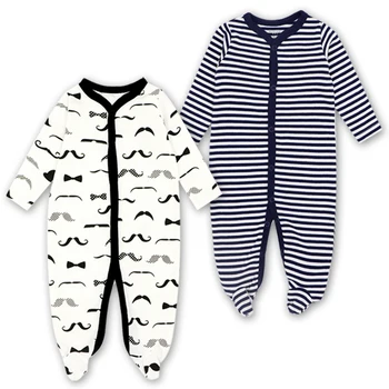 Haine pentru copii nou-născuți romper pentru baieti salopeta cu maneca lunga 3 6 9 12 luni pijama din bumbac pentru copii haine fete 2 piese
