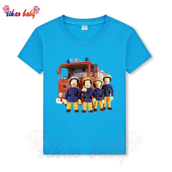 Haine pentru copii Pompier Design Copii Tricou Baieti/Fete Maneci Scurte Topuri pentru Copii Amuzant Tricou baieti tee baieti tricou