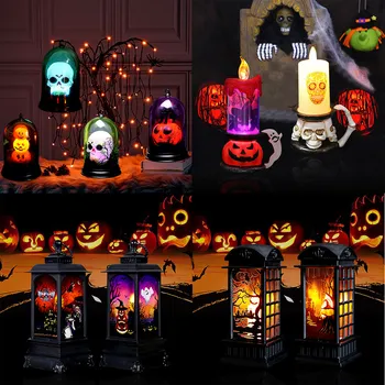 Halloween Lumânare Lampa 2020 Decor De Halloween Dovleac Vrăjitoare Craniu Lampa De Haloween Party Decor Ornament Petrecere De Halloween Consumabile