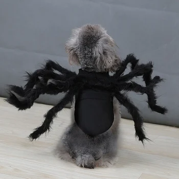 Halloween Îmbrăcăminte de Companie Spider Costum de Blană Spider Cosplay Dress up Costum pentru Câini Puppy Pisici