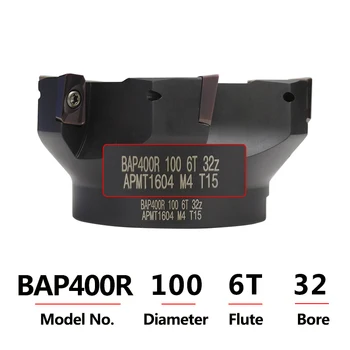Hampton BAP400R 100 32 6T Cu 6pcs Insertii Fata End Mill Carbură End Mill Frezare Prelucrare Slab Fata de freze