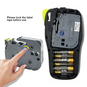 Handheld Portabil Bluetooth Imprimantă de Etichete QWERTY Tastatură Completă 203DPI, AC & AA Baterii 2 Modul de Putere pentru DIY Imprimare Etichete