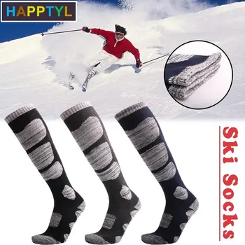 HAPPTYL 1Pair Îngroșa Șosete de Schi pentru Schi, Snowboarding, Vreme Rece, de Iarna Performance Sosete