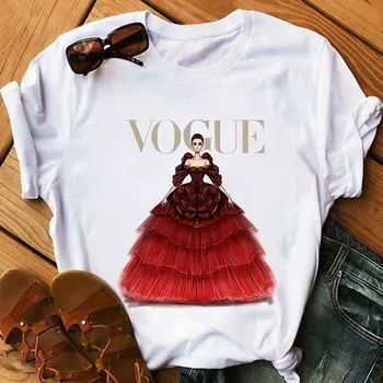Harajuku Femei Tricou 2020 Estetic de Moda T-shirt Vogue Print cu Maneci Scurte Topuri Tricouri Casual de Vara Tricou Femei Haine de Top
