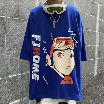 Harajuku Naruto Tricou Streetwear Bărbați Vară Amine Sasuke T-shirt Casual desen Animat de sex masculin topuri Amuzant Japonia Tricou Streetwear Baieti
