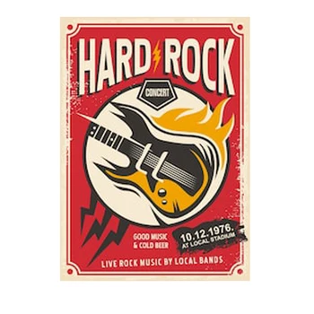 Hard rock event poster șablon MOTO auto autocolant decal