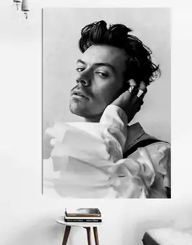 Harry Styles Monocrom Art Decor Acasă Pictura Panza de Imprimare Poster de Perete Modern Modular Imagine de Fundal pentru Dormitor Fara Rama