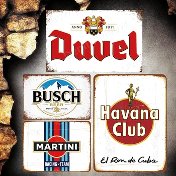 Havana Club Placa Italia Bere, Martini Vintage din Metal Plăci de Cafenea Bar Pub Decorative Semn Autocolante de Perete Poster Art Decor Acasă MN64