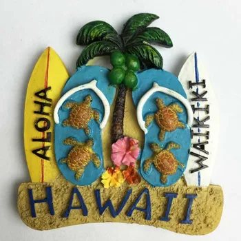 Hawaii, Statele Unite ale americii destinație turistică de călătorie magnet magneti frigider autocolante surfing beach pantofi