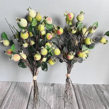 Hawthorn berry fructe cu frunze buchet de flori artificiale pentru Craciun decor de nunta album fermă decor acasă