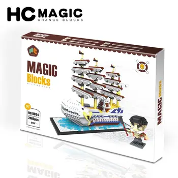 HC MAGIC 9034 Diamant Beluga de Asamblare Model de Blocuri de Constructii pentru Copii de Ziua de BRICOLAJ, Jucarii si Cadouri pentru Copii de Învățământ Distracție Anime