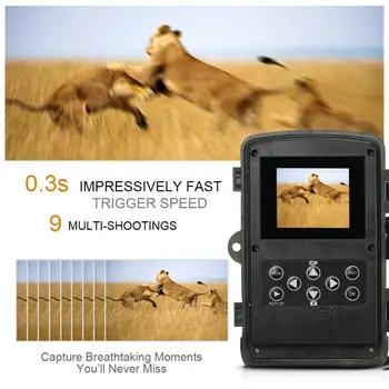 HC801A 16MP 1080P Traseu Video de Vânătoare Camera IR Viziune de Noapte Sălbatice Camera monitorizarea faunei sălbatice Sălbatic de Fotografiat