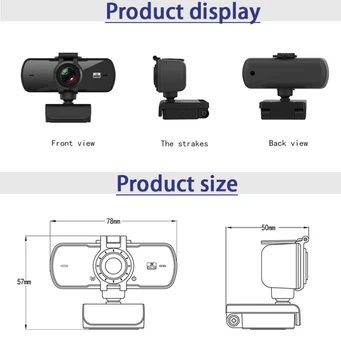 HD 1080P/2K Webcam Calculator Mini PC WebCamera Cu Microfon Rotativ Camere Pentru transmisiunea Live Video de Asteptare Conferință de Munca