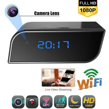 HD 1080P Ceas Wifi Mini aparat de Fotografiat de Securitate Acasă P2P IR Noapte Viziune Livecam Alarma camera Video Ceas Digital Video Cam DVR camera Video
