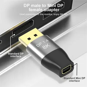 HD 8K Mini DP to DisplayPort Adapter 60Hz DP1.4 de sex Masculin Pentru a Minidp de sex Feminin Video Audio Converter Pentru PC, Laptop, Proiector