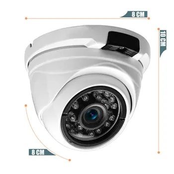 HD AHD 1080P 4MP aparat de Fotografiat cu Unghi Larg Full Metal Dome antivandal CCTV Camera de Supraveghere, Securitate 24 Array IR 2000TVL