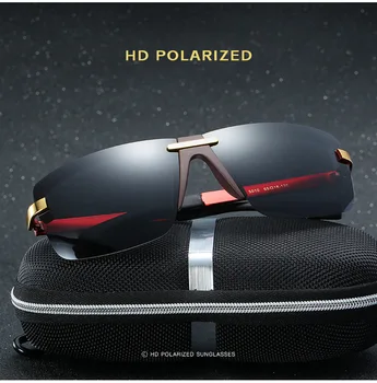 HD Polarizate Sunglases fără ramă Bărbați ochelari de Soare 2017 Brand de Lux de Designer Gafas Oculos De Sol Masculino Polarizado Espelhado