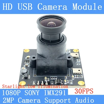 HD SONY IMX291 iluminare Scăzută USB Webcam 2.1 mm 160° unghi Larg de 1920*1080P 30FPS Linux UVC 2MP aparat de Fotografiat USB Module Support audio