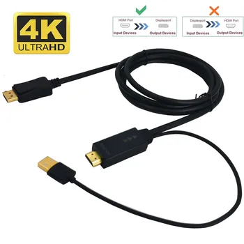 HDMI DisplayPort Cablu Convertor 4K@30 hz 1080P@60Hz Masculin HDMI la DP Audio-Video Adaptor Cablu 2M HDMI 1.4 a Display Port 1.2