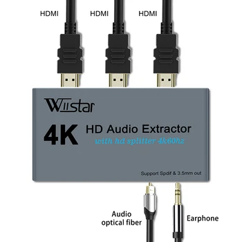 Hdmi Extractor Splitter Hdmi 1x2 Digital La Analogic Spdif 3.5 Mm Audio Hdmi2Hdmi 4K60HZ 1080P