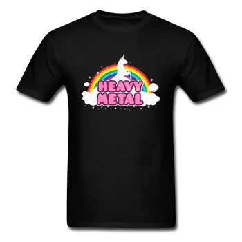 Heavy Metal Unicorn Topuri Curcubeu Teuri Om Tricou Femei, Tricou Negru T-shirt Kawaii Desene animate Îmbrăcăminte Prietenul Tricouri Cadou
