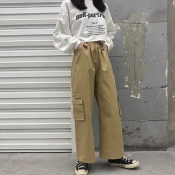 HED Pantaloni Femei 2020 Nou Stil coreean Pantaloni pentru Femei Alb Grămadă Picioare Pantaloni Femei Joggeri Direct Pantaloni Casual