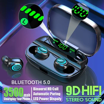 Hembeer Bluetooth fără Fir Căști cu Microfon 3500mah Impermeabil Casti HIFI Stereo Zgomotului Căști Intraauriculare