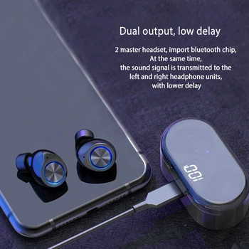 Hembeer Căști Bluetooth Căști fără Fir, Căști de Anulare a Zgomotului Căști cu Microfon pentru iphone telefon xiaomi redmi