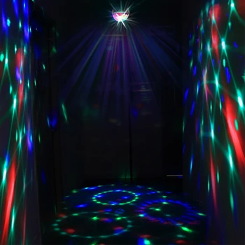 Hengfuntong-elec Lumini de Partid,Lumina Disco Disco Ball LED RGB Lumini Stroboscopice cu Control de la Distanță pentru Bar, Club, DJ Petrecere, Karaoke Wed