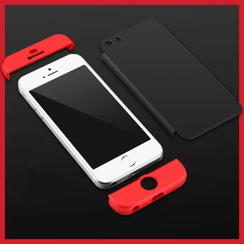 HereCase Pentru iPhone 5s Caz de Lux 360 Full Body Greu Mată PC Înapoi Caz Acoperire pentru iPhone SE 5s 5 Telefon Pungă de Protecție coque