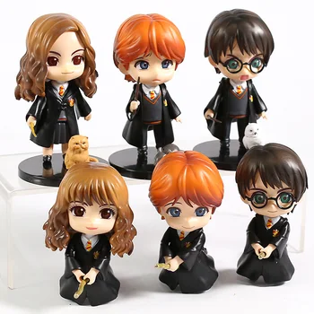 Hermione, Ron Potter PVC Figura Versiune Q Figruine Păpuși Brinquedo 6pcs/et