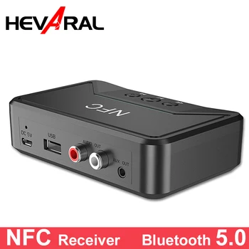 HEVARAL NFC Wireless Adaptor Bluetooth 5.0 Receptor Transmițător Audio de 3,5 mm AUX RCA Jack Hifi Adaptor Pentru TV Auto Calculator