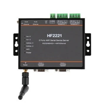 HF2221 2 Porturi Wifi Dispozitiv Serial Server RS232/RS422/RS485 Ethernet / Wi-Fi în Serie Server F22500
