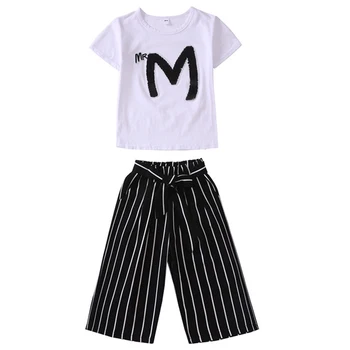 HH Fete de Moda haine de vară Topuri Scurte+ Pantaloni de tip boutique de îmbrăcăminte pentru copii purta haine Copii fetita haine 4 8 14 ani