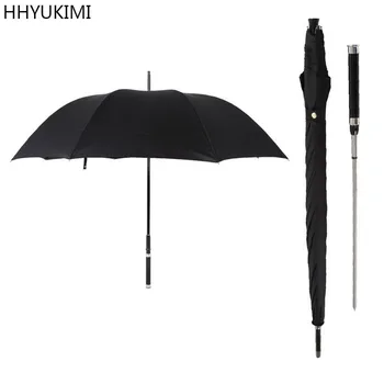 HHYUKIMI Brand de Moda Mâner Lung Om Automată Umbrelă Windproof de Afaceri Sabie Războinic Auto-apărare Sunny Creative Umbrela