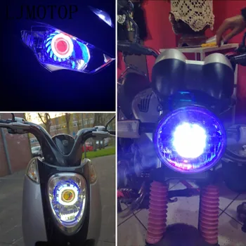 Hi/Lo Fascicul Motocicleta Faruri LED Dual Halo Înger Diavolul Ochi Moto Lampa Pentru Honda CBR300 R F FA CBR500 R F X CBR 600 929 954 RR