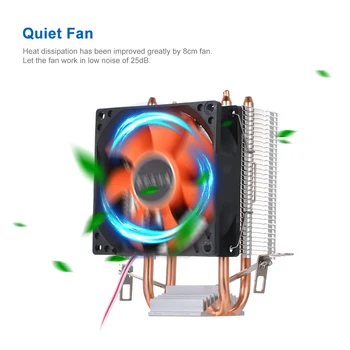 Hidraulice Cooler CPU Heatpipe Fanii Liniștită Radiator Radiator pentru procesor Intel Core AMD Sempron Platforma Două Conducte de Căldură din Cupru