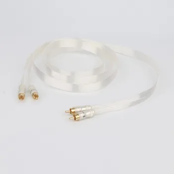Hifi Nordost Argint Placat cu Cablu Alb Heven Regele Sarpe Placat cu Aur RCA Mufă Cablu de Interconectare