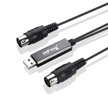 HiFing USB ÎN AFARĂ de Interfață MIDI Convertor/Adaptor cu 5-PIN DIN Cablu MIDI pentru PC/ Laptop/ Mac