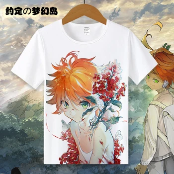 High-Q Unisex Anime Promis Neverland Ray T-Shirt Tee PNL RAKUGAKI Emma Norman bumbac Tricou Tricouri tricou