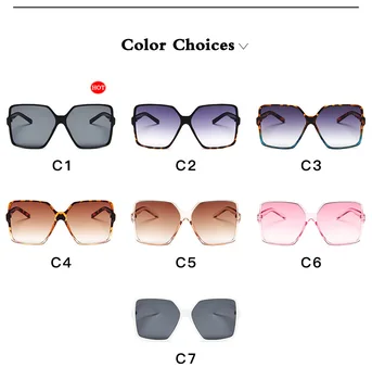 Higody Moda Femei Supradimensionat ochelari de Soare Gradient de Plastic de Brand Designer de sex Feminin de Ochelari de Soare UV400 lentes de sol mujer