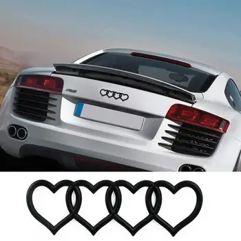 HiMISS Dragoste Inima Logo-ul din Spate, Portbagaj Insigna Emblema Decal Autocolant de Înlocuire pentru Audi