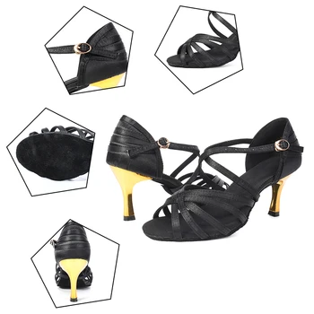 Hipposeus Fete latine Dans Pantofi pentru Femeie Doamnelor Dans Modern, Tango Dans Pantofi cu Tocuri Înalte, Practica de Performanță Pantofi