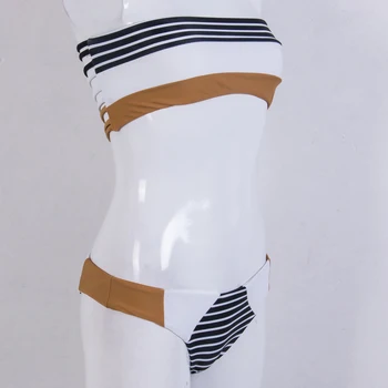 HiriginNew pereche de Bikini fara Bretele Femei Costume de baie Push-up Sutien Bandaj Bikini Set costum de Baie Costume de Baie Spate Gol
