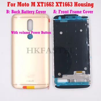 HKFASTEL Pentru Moto M XT1662 XT1663 Carcasa Pentru Motorola M XT1662 XT1663 telefon Mobil de locuințe spate baterie capac usa caz