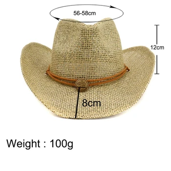 HOAREE Femei de Pălărie de Cowboy Palarie de Soare de sex Feminin de Epocă Doamnelor Pălărie Cowgirl Vest 2021 Noi Femeile Pălărie de Vară