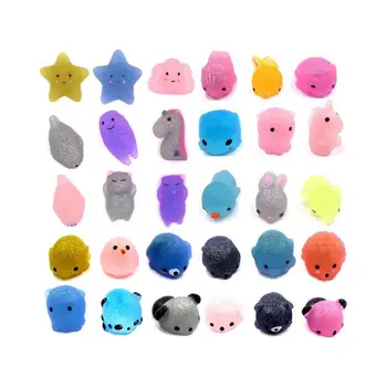 Hobbylane 30buc Mochi Moi Jucării Sclipici Mini Animal în Formă de Fragili Jucării Favoruri de Partid pentru Copii de Relief de Stres Jucarii de Cadouri de Craciun