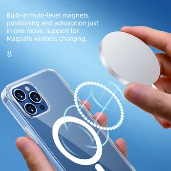 Hoco Luxury Transparent Magnectic Telefon Caz Pentru iPhone 12 11 Pro Max 12 Mini rezistent la Șocuri Protecție Acoperă Pentru iPhone X XS MAX XR