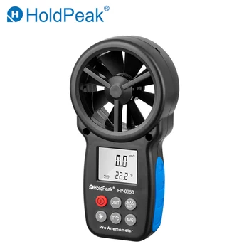 HoldPeak HP-866B Anemometru Digital Viteza Vântului Contor Măsoară Viteza Vântului Temperatura Vânt Rece HP866 Instrumentul de măsurare en-Gros